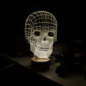 Светильник с 3D иллюзией Череп
