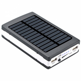 Внешний аккумулятор на солнечной батарее Solar Power Bank 20000 mAh фото в интернет-магазине подарков MarketSmart