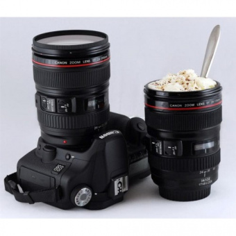 Кружка (стакан) в виде объектива Canon KD-M16 без крышки фото в интернет-магазине подарков MarketSmart
