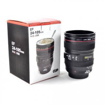 Кружка (стакан) в виде объектива Canon KD-M16 без крышки фото в интернет-магазине подарков MarketSmart