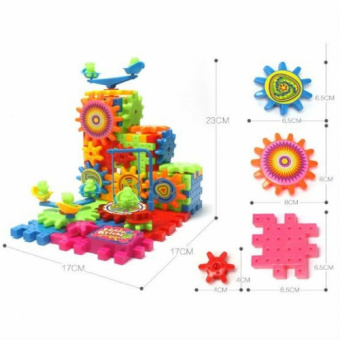 Конструктор-шестеренки Funny Bricks (81 деталь) фото в интернет-магазине подарков MarketSmart