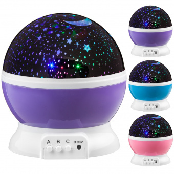 Вращающийся ночник-проектор звездного неба Star Master фото в интернет-магазине подарков MarketSmart